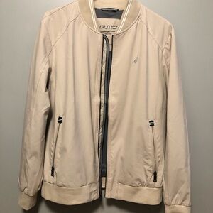 Nautica Light Tan Bomber Jacket NWOT